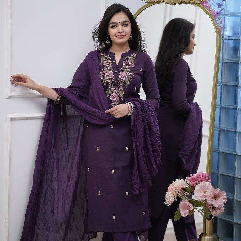 MONIKA BY ASLIWHOLESALE DESIGNER PURE RAYON EMBROIDERY DRESSES-00264