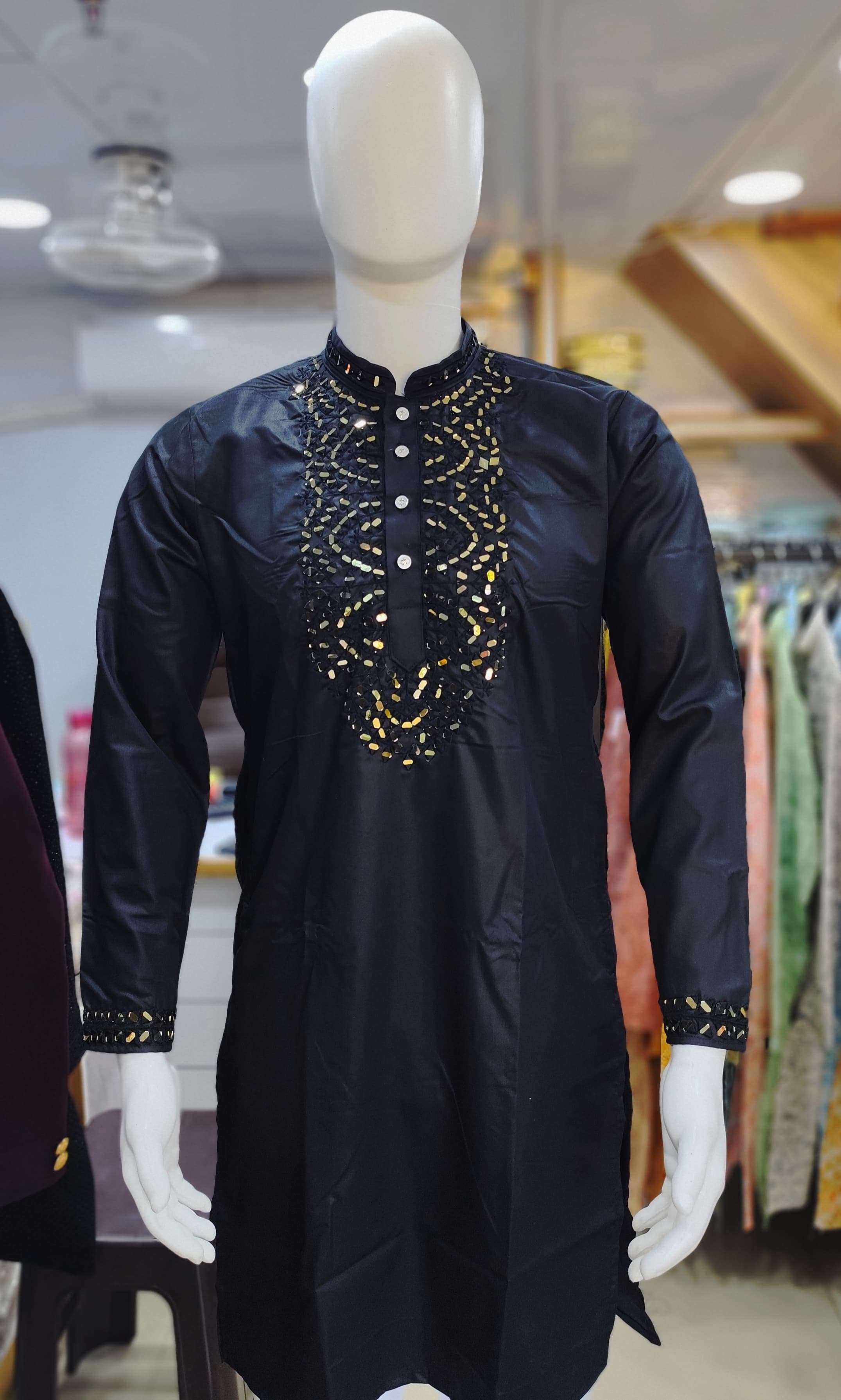 MUSKAN BY ASLIWHOLESALE DESIGNER PURE SILK MENS KURTA-00280