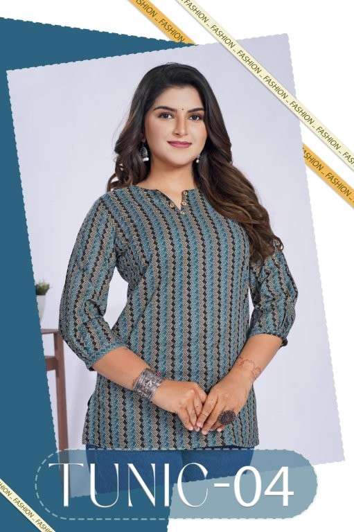 MYSTIC9 TUNIC VOL-4 4001 TO 4012 SERIES PURE COTTON PRINTED KURTIS-00140