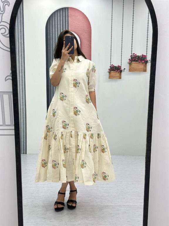 PC-509 COLOUR BY ASLIWHOLESALE DESIGNER PURE COTTON TOP-00045
