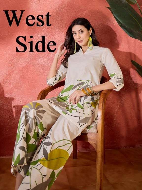 SANJANA LIFESTYLE WEST SIDE PURE COTTON PRINTED KURTIS-00137