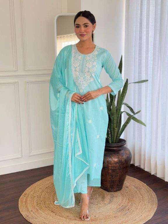 SC-101 BY ASLIWHOLESALE DESIGNER PURE COTTON EMBROIDERY DRESSES-00264