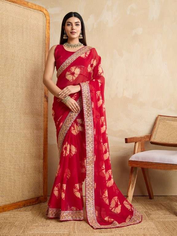 SURYAMUKHI BY ASLIWHOLESALE DESIGNER PURE GEORGETTE PRINTED SAREES-00066