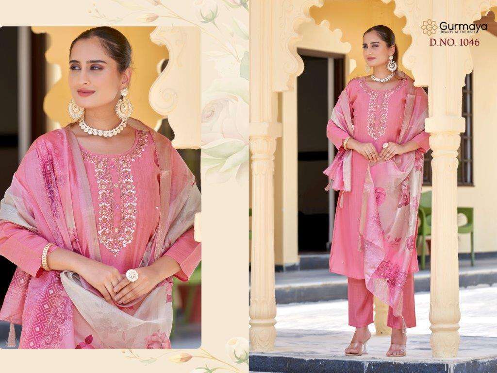 AANCHI DN-1046 TO 1047 SERIES PURE VATICAN FANCY EMBROIDERY DRESSES-00286