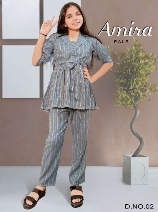 ARYA DRESS MAKER AMIRA PAIR PURE COTTON LINEN CO-ORD SET-00079
