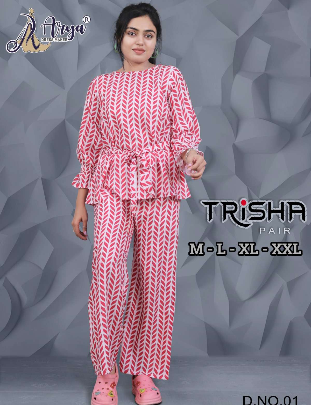 ARYA DRESS MAKER TRISHA WESTREN PURE RAYON CO-ORD SET-00079