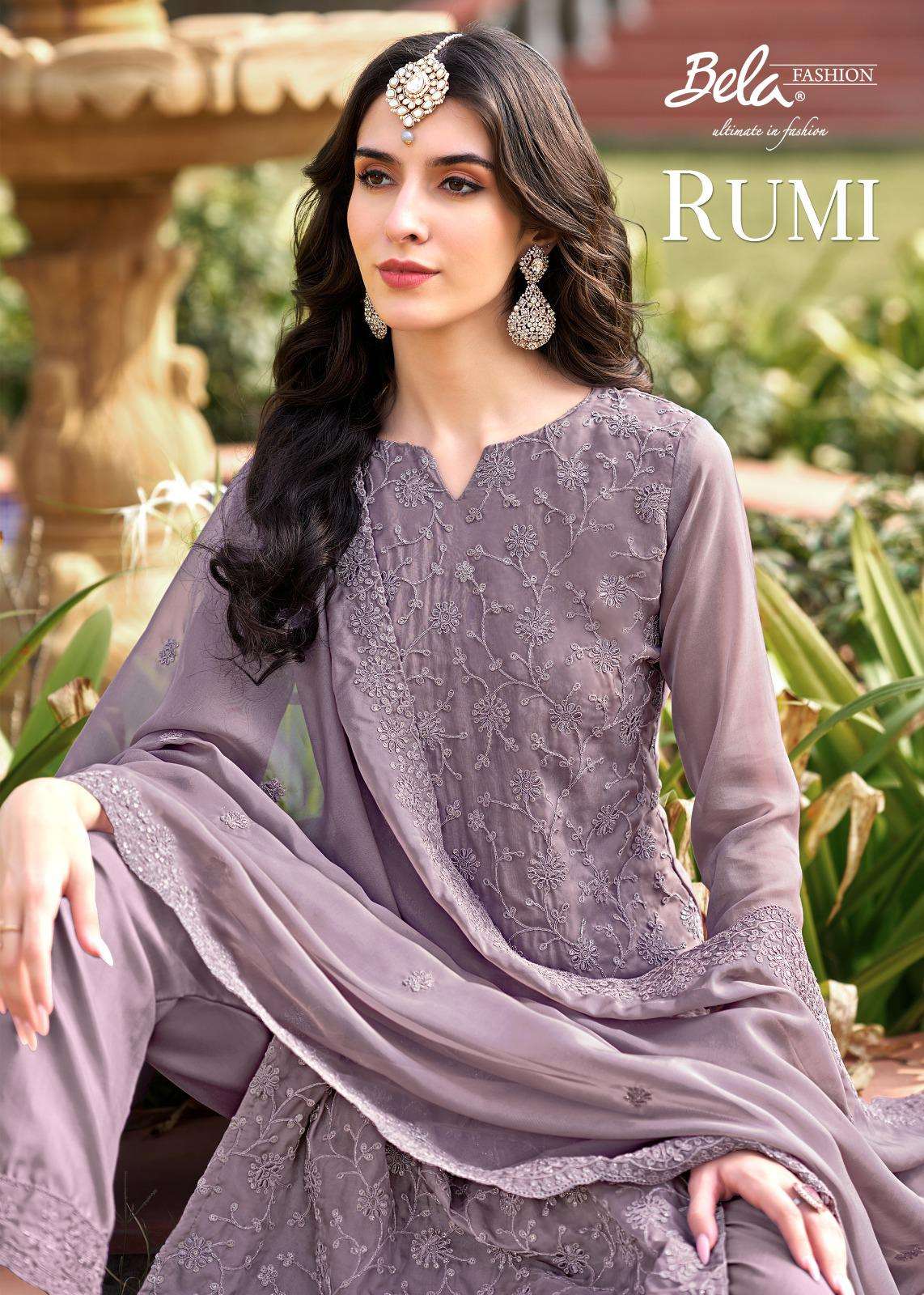 BELA FASHION RUMI PURE ORGANZA EMBROIDERY DRESSES-00028