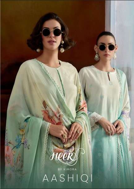 HEER AASHIQI PURE MUSLIN PRINTED EMBROIDERY PAKISTANI DRESSES-00150