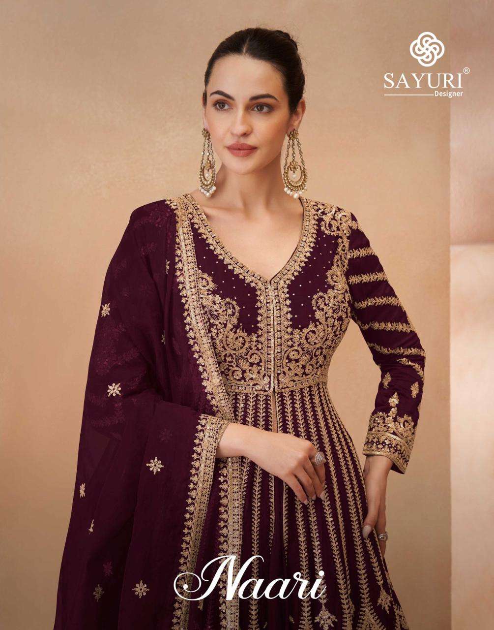 SAYURI NAARI HEAVY CHINON SILK EMBROIDERY GOWNS-00150