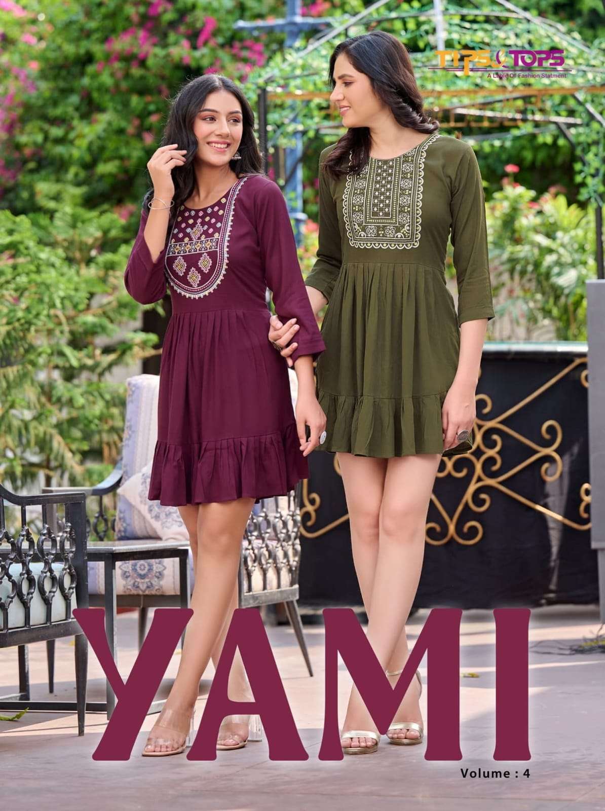TIPS AND TOPS YAMI VOL-04 PURE RAYON EMBROIDERY TOPS-00014