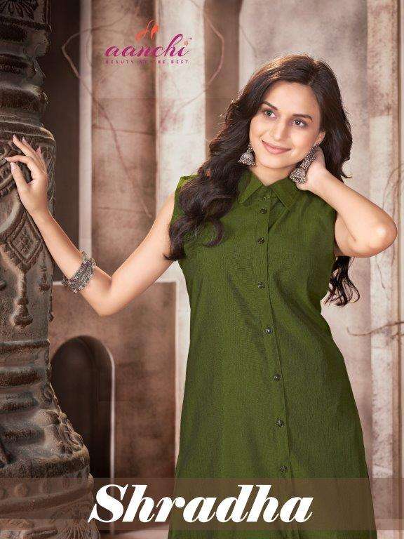 AANCHI SHRADHA 1001 TO 1004 SERIES PURE VATICAN FANCY KURTIS-00286