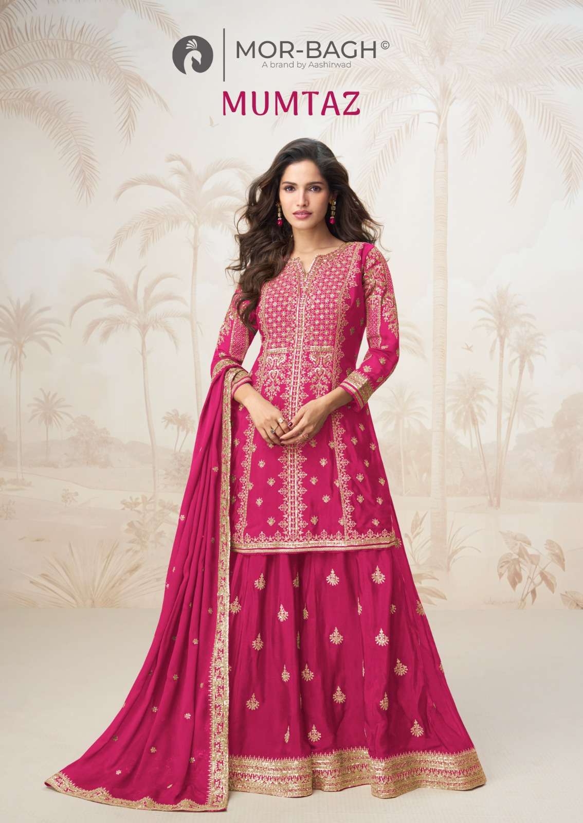 AASHIRWAD CREATION MUMTAZ PURE CHINON SILK DRESSES-00028
