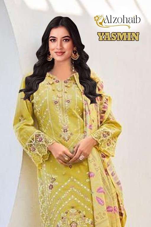 ALZOHAIB YASMIN AZ-1320 TO AZ-1325 SERIES PURE COTTON EMBROIDERY DRESSES-00011