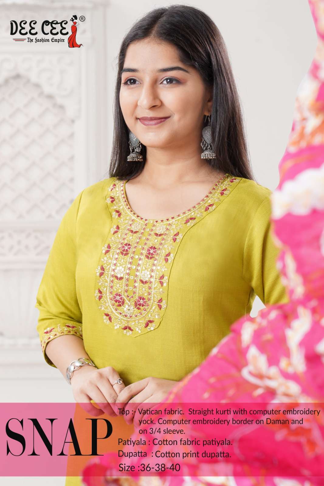 DEE CEE SNAP PURE VETICAN EMBROIDERY DRESSES-00093