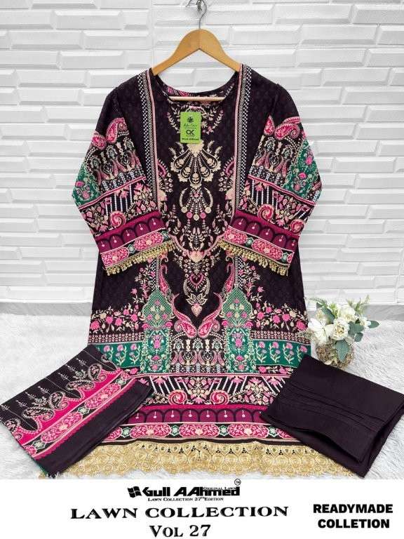 GULLAAHMED LAWN COLLECTION VOL-27 PURE COTTON PRINTED PAKISTANI DRESSES-00201