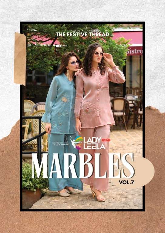 LADY LEELA MARBLES VOL-07 PURE VISCOSE SILK CO-ORD SET-00014