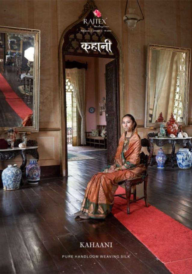 RAJTEX KAHAANI PURE HANDLOOM SILK WEAVING SAREES-00137