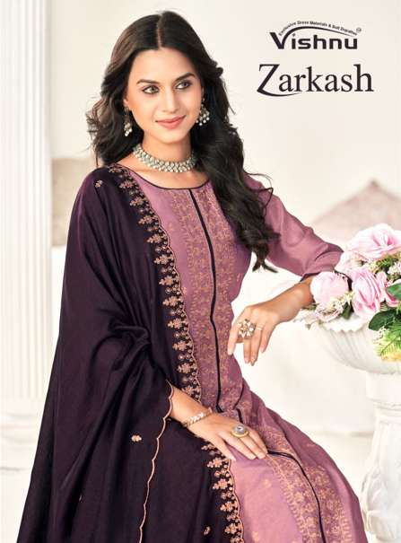 VISHNU ZARKAN BY ASLIWHOLESALE DESIGNER PURE SILK DRESSES-00011