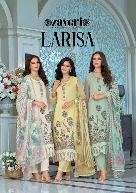 ZAVERI LARISA 1892 TO 1894 SERIES PURE ORGANZA EMBROIDERY PAKISTANI DRESSES-00289
