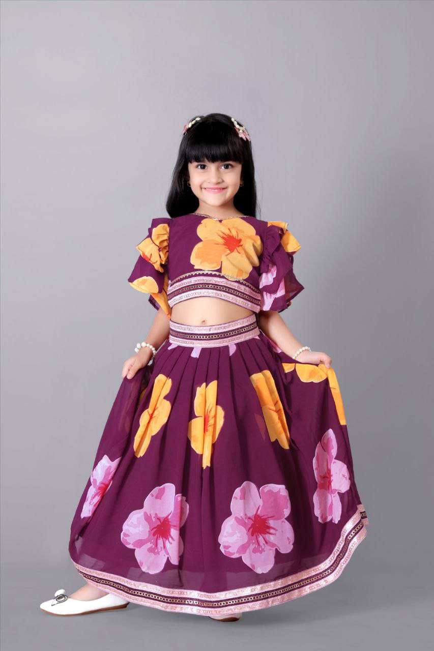 30 SERIES BY ASLIWHOLESALE DESIGNER PURE FAUX GEORGETTE PRINTED KIDS WEAR-00293