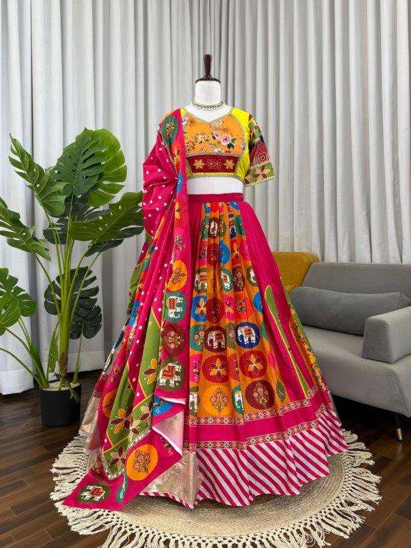 377 HIT COLOUR BY ASLIWHOLESALE DESIGNER PURE CREPE PRINTED LEHENGAS-00246