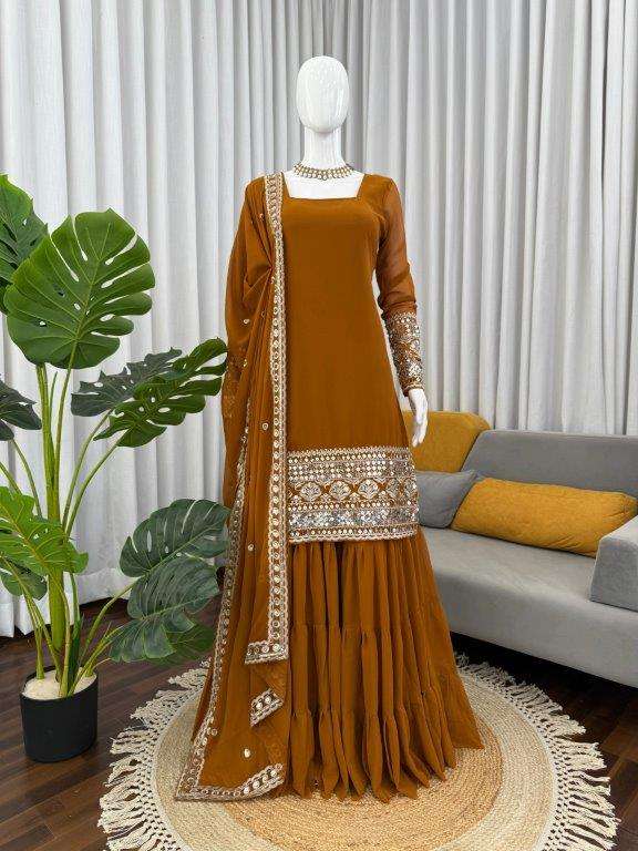 5662 HIT COLOUR BY ASLIWHOLESALE DESIGNER PURE FAUX GEORGETTE SEQUNCE DRESSES-00242