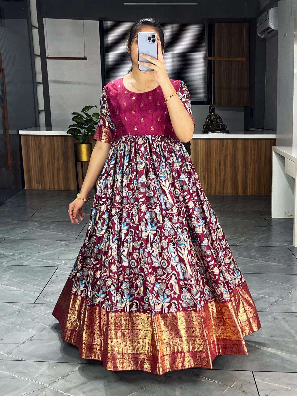6030 COLOUR BY ASLIWHOLESALE DESIGNER PURE DOLA SILK DRESSES-00135