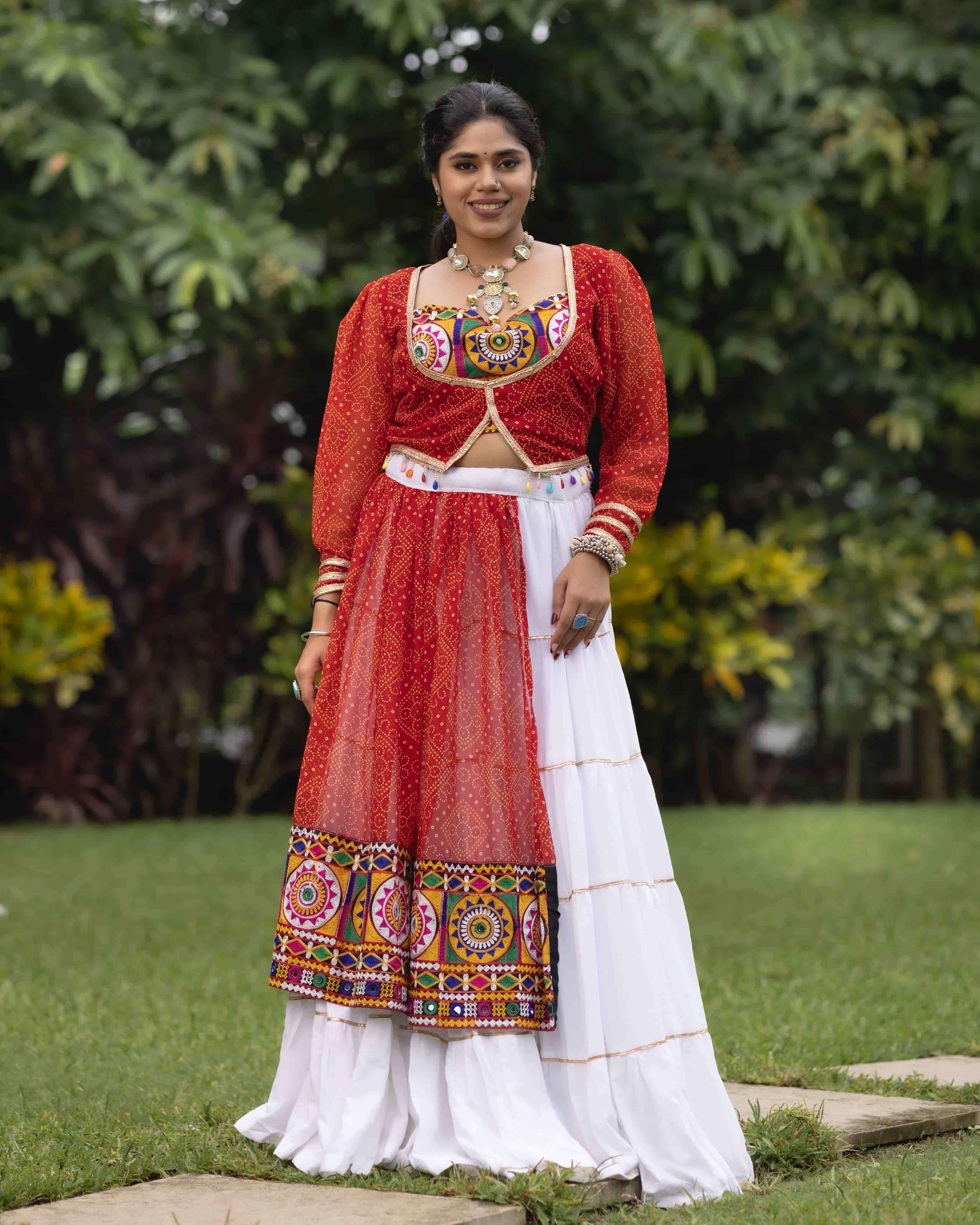 8066 COLOUR BY ASLIWHOLESALE DESIGNER PURE RAYON COTTON NAVRATRI DRESS-00135