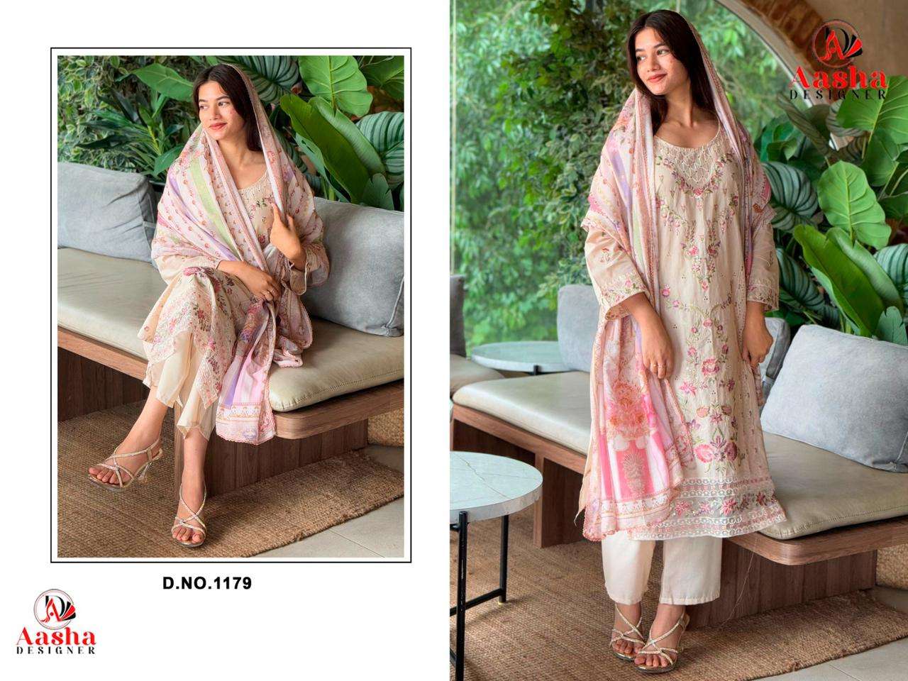 AASHA 1179 PURE COTTON EMBROIDERY PAKISTANI DRESS-00201