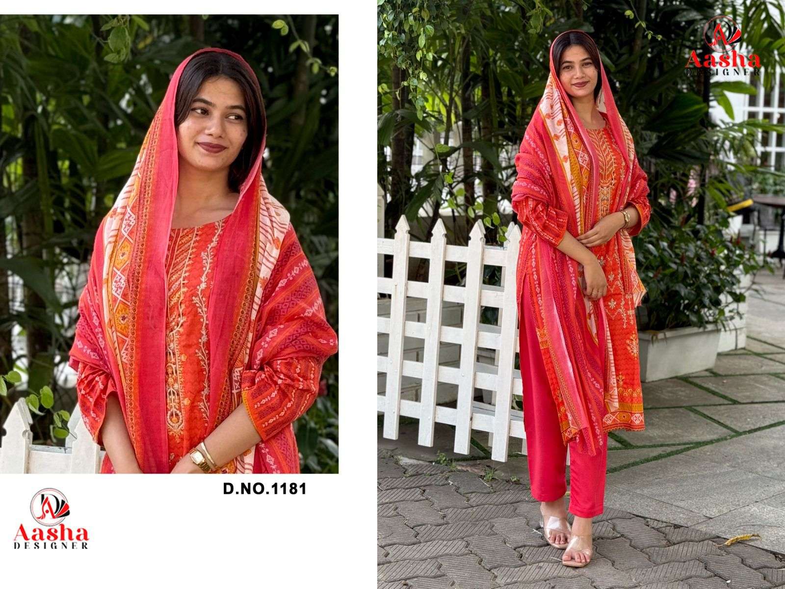 AASHA 1181 PURE LAWN PRINTED EMBROIDERY PAKISTANI DRESS-00062