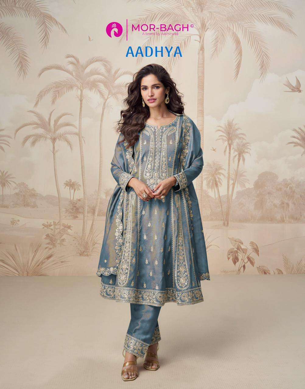 AASHIRWAD CREATION AADHYA 10248 TO 10251 SERIES PURE SILK DRESSES-00028
