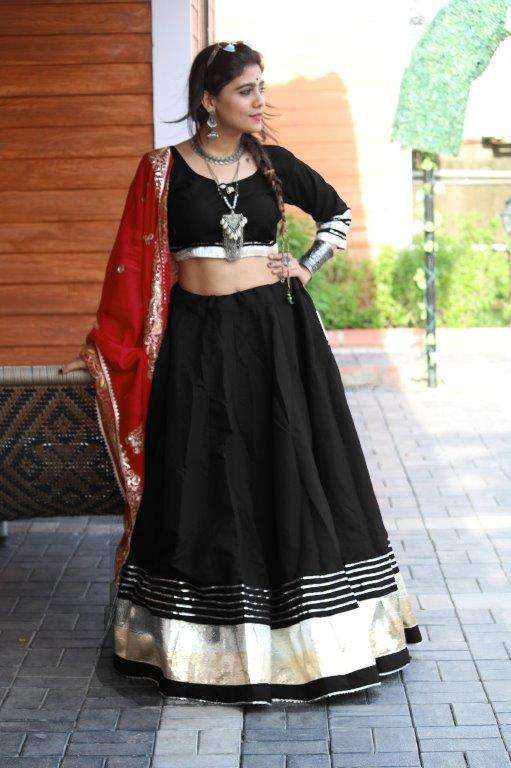 AAWIYA NAVRATRI 7081 SERIES PURE ROMAN SILK LEHENGAS-00060