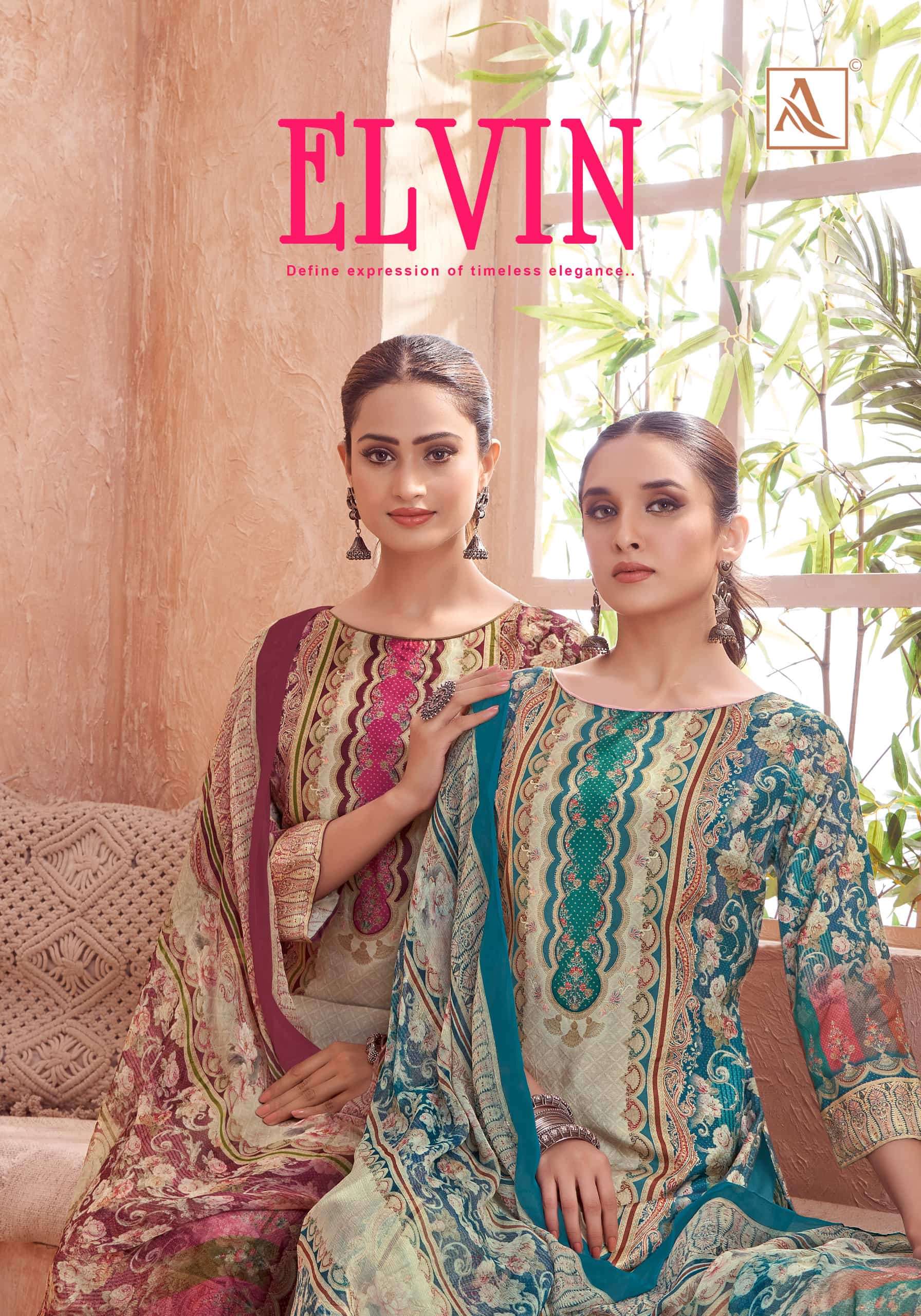 ALOK SUIT ELVIN PURE VISCOSE MUSLIN PRINTED PAKISTANI DRESSES-00201