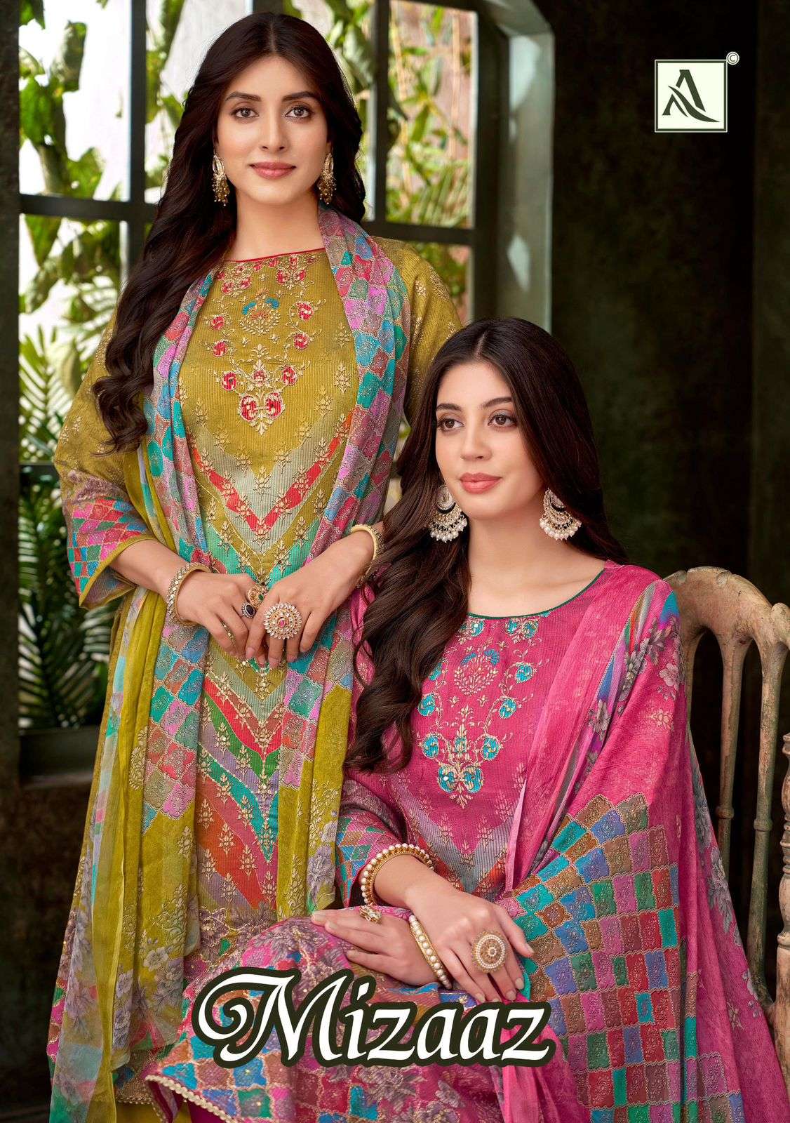 ALOK SUIT MIZAAZ PURE VISCOSE PRINTED PAKISTANI DRESSES-00201
