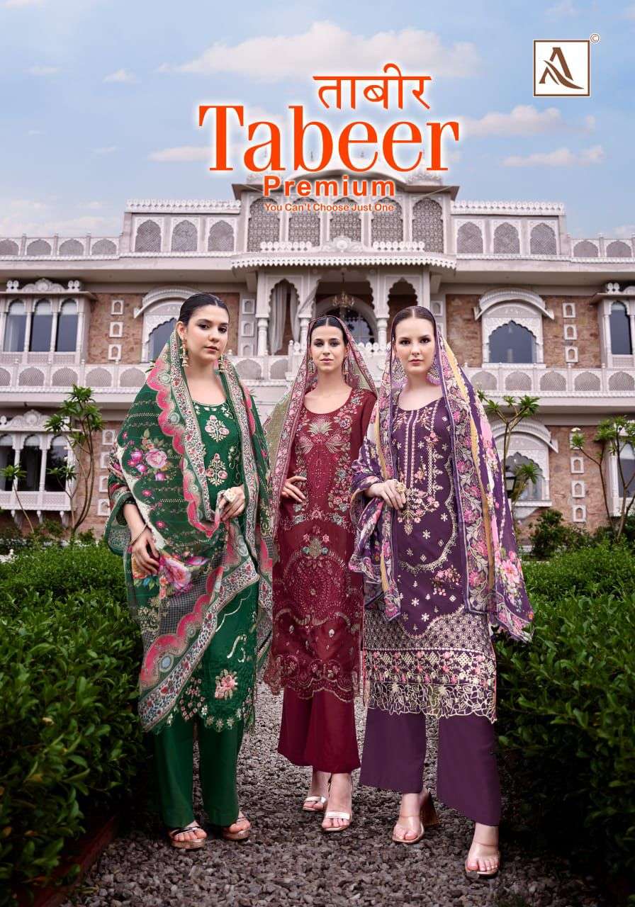 ALOK SUIT TABEER PREMIUM PURE CAMBRIC LAWN EMBROIDERY PAKISTANI DRESSES-00201