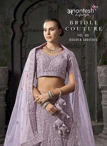 ANANTESH LIEFSTYLE BRIDLE COTURE VOL -3 9011 A TO 9011 C SERIES PURE NET LEHENGAS-00304