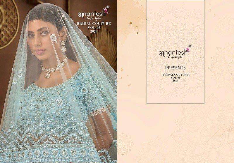 ANANTESH LIFESTYLE BRIDAL COUTURE VOL-5 9012 TO 9016 SERIES PURE NET LEHENGAS-00304