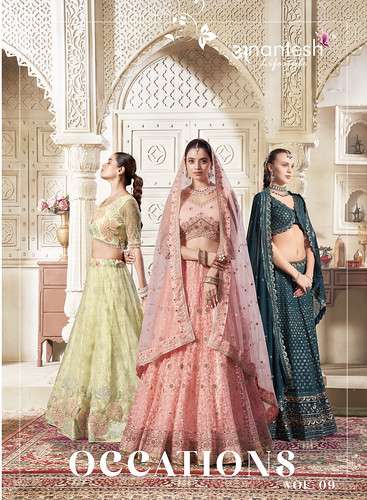 ANANTESH LIFESTYLE OCCATIONS VOL-09 5031 TO 5033 SERIES PURE NET LEHENGAS-00304