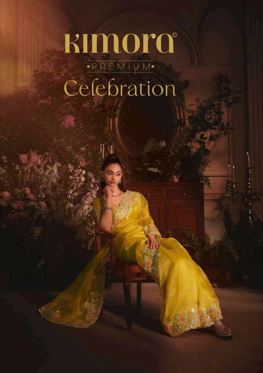 KIMOR CELEBRATION PURE EMBROIDERY FANCY SAREES-00137