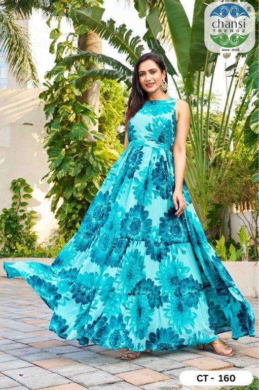 CHANSI TRENDZ ELEGANCE PURE GEORGETTE PRINTED KURTIS-00303