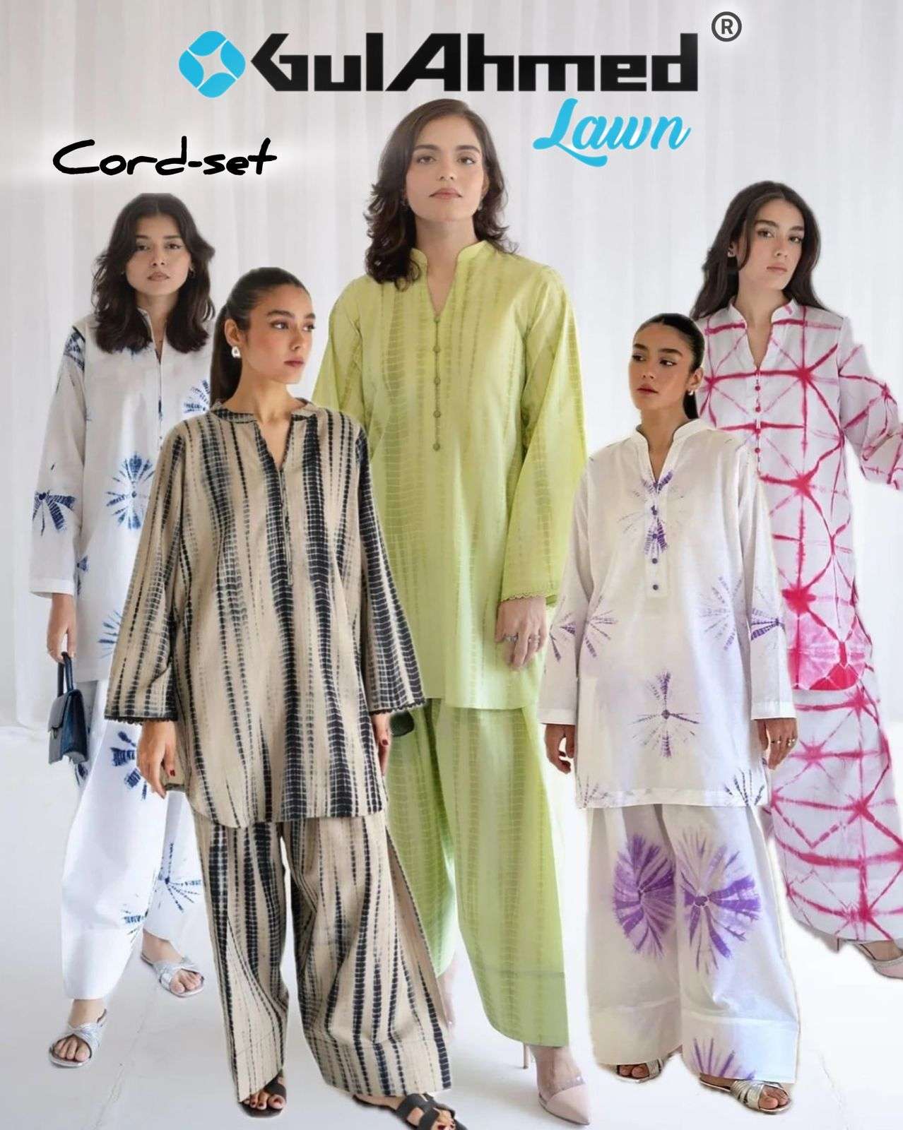 GULLAAHMED LAWN CO-ORD SET VOL-02 PURE COTTON LINEN PAKISTANI CO-ORD SET-00011