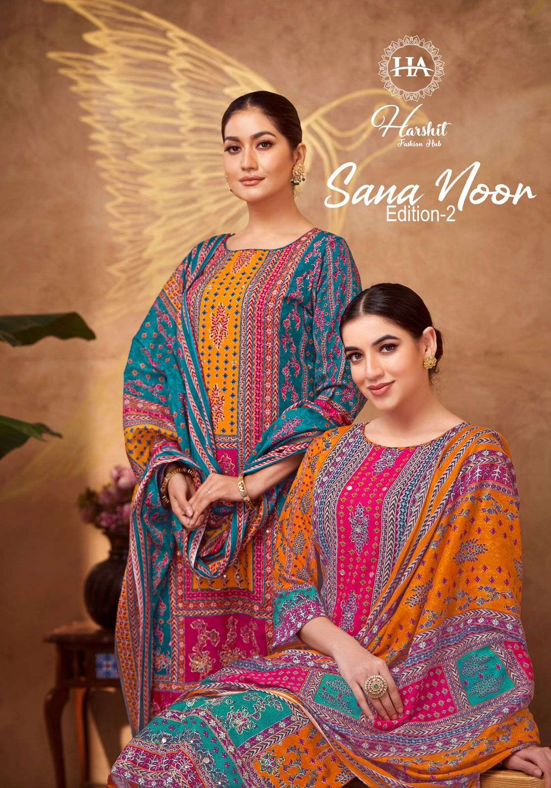 HARSHIT FASHION HUB SANA NOOR VOL-02 PURE VISCOSE RAYON PRINTED PAKISTANI DRESSES-00201
