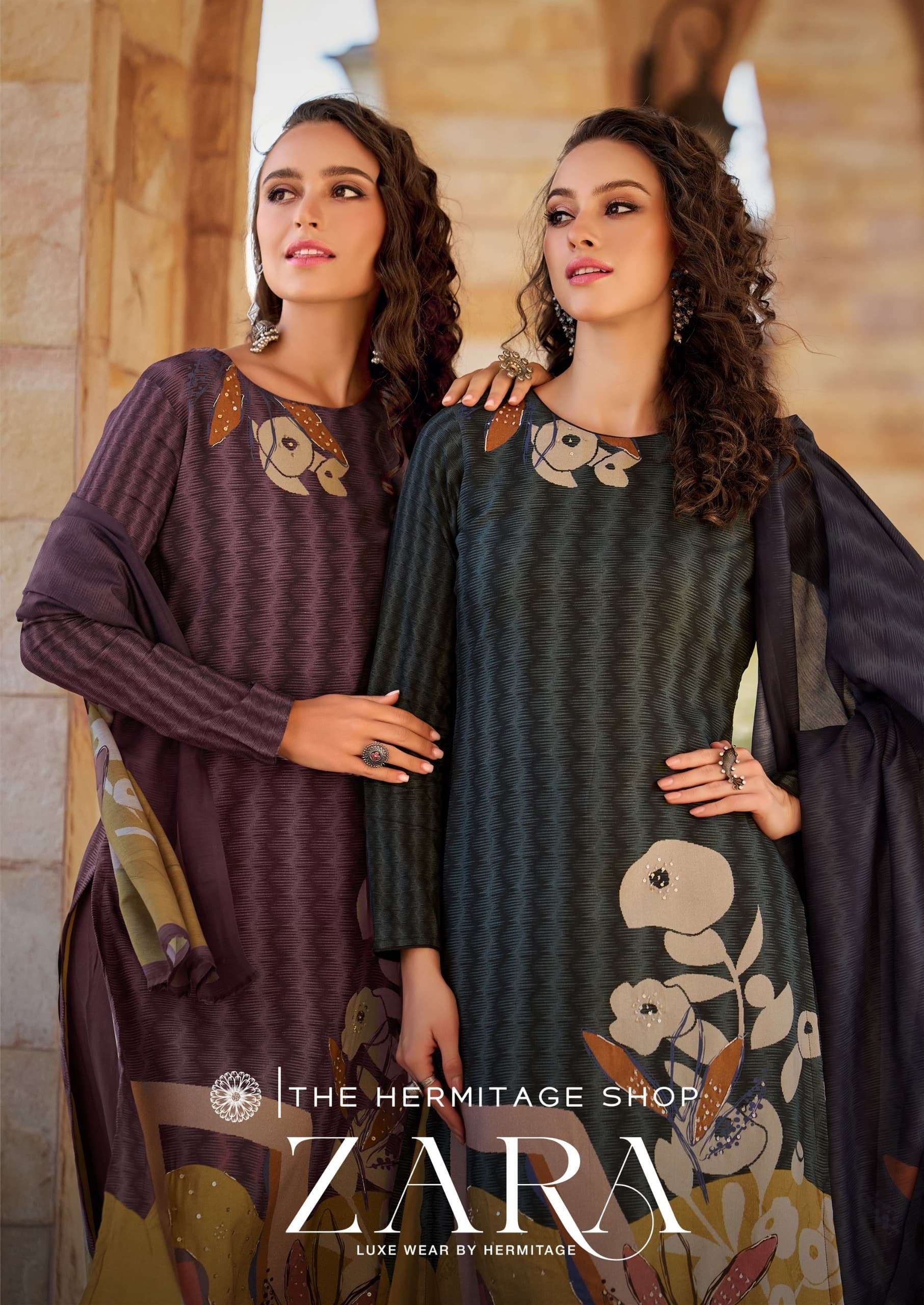 HERMITAGE ZARA HANDWORK PURE JAAM SATIN PRINTED EMBROIDERY PAKISTANI DRESSES-00011