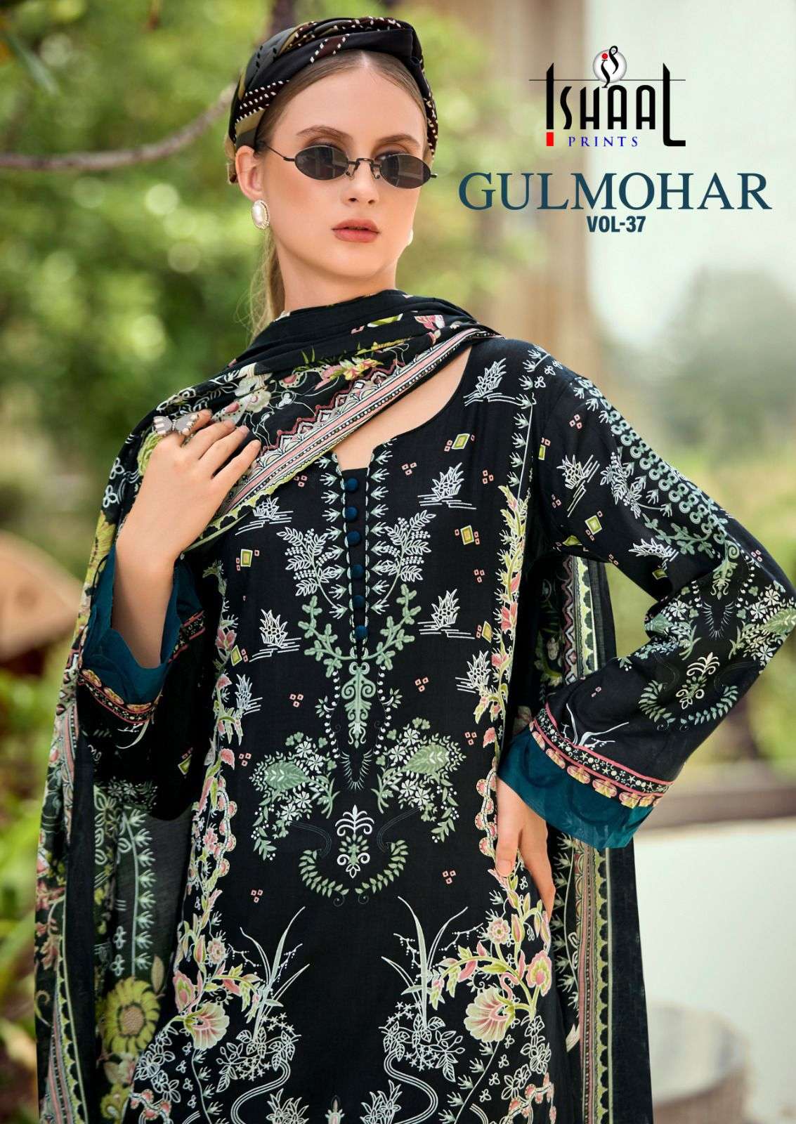 ISHAAL PRINT GULMOHAR VOL-37 PURE LAWN PAKISTANI DRESSES-00201