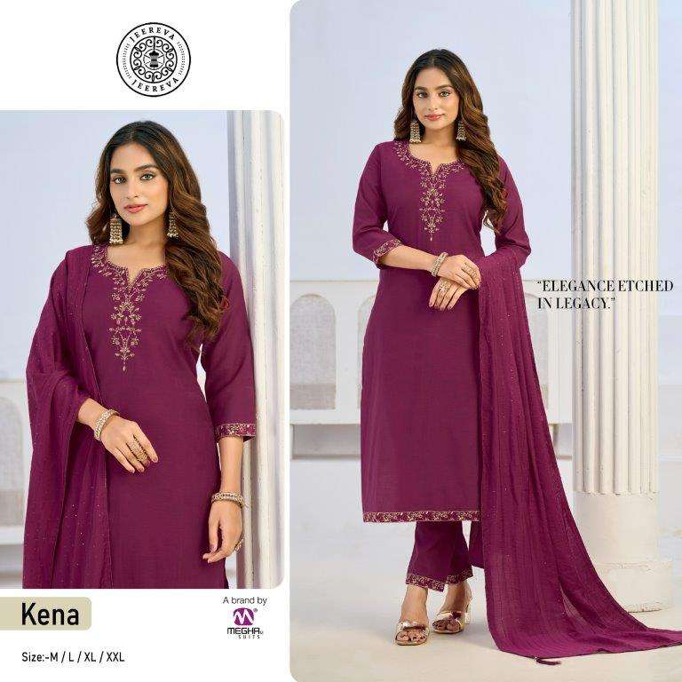 JEEREVA KENA PURE VISCOSE EMBROIDERY DRESSES-00301