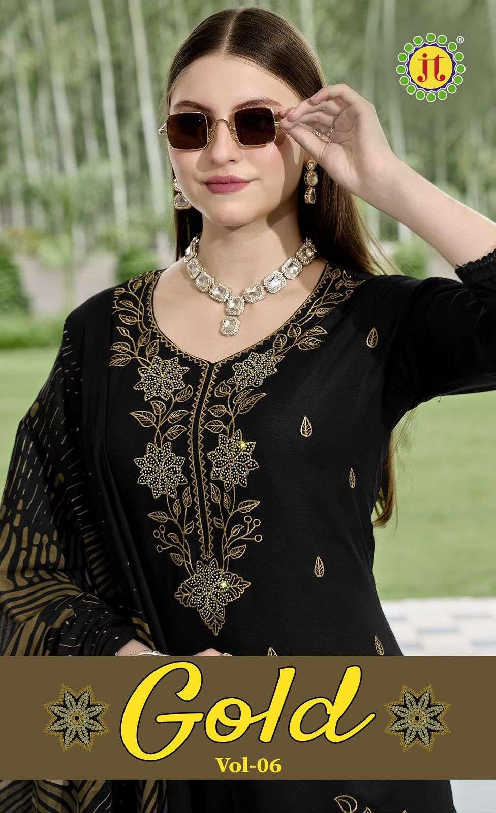 JT TEXTILE GOLD VOL-06 PURE RAYON EMBROIDERY PAKISTANI DRESSES-00201