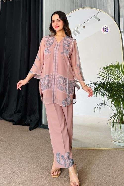 KF-1004 BY ASLIWHOLESALE DESIGNER PURE FAUX GEORGETTE PRINTED DRESSES-00096