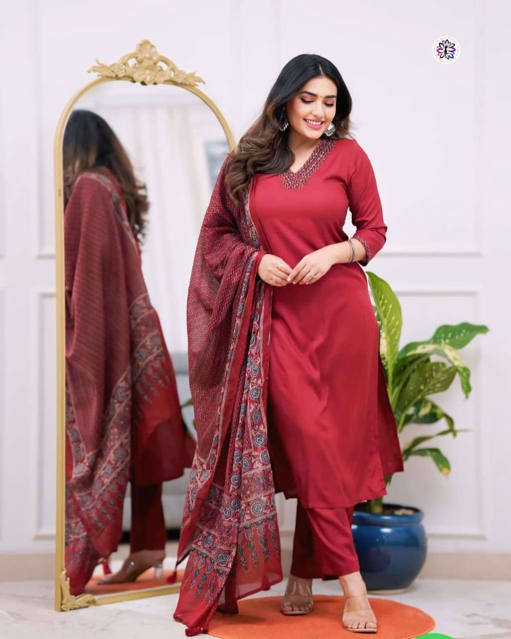 KF-3015 BY ASLIWHOLESALE DESIGNER PURE PARAMPARA EMBROIDERY DRESSES-00096