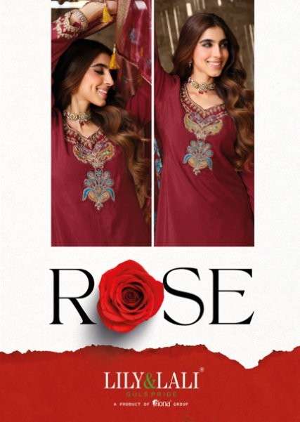 LILY AND LALI ROSE PURE SIMMER SILK HANDWORK DRESSES-00028