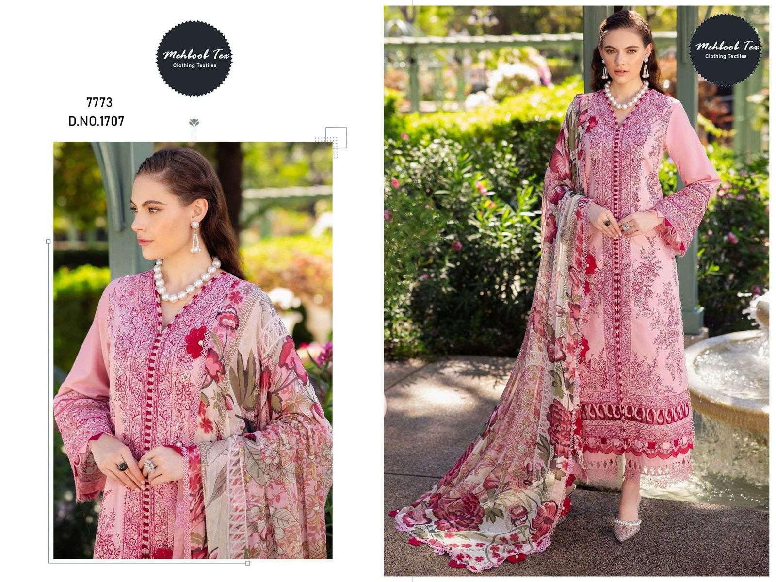MEHBOOB TEX 1707 PURE COTTON EMBROIDERY PAKISTANI DRESS-00062